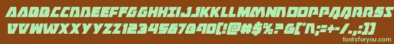 Eaglestrikecondital Font – Green Fonts on Brown Background