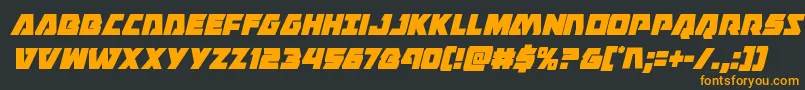 Eaglestrikecondital Font – Orange Fonts on Black Background