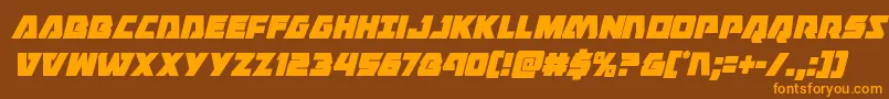 Eaglestrikecondital Font – Orange Fonts on Brown Background