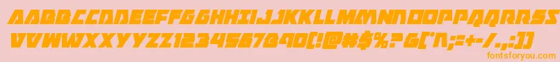 Eaglestrikecondital Font – Orange Fonts on Pink Background