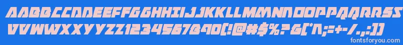 Eaglestrikecondital Font – Pink Fonts on Blue Background