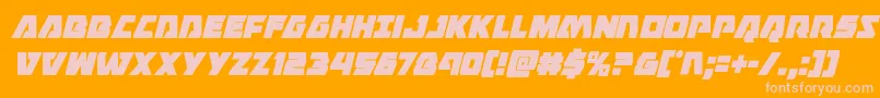 Eaglestrikecondital Font – Pink Fonts on Orange Background