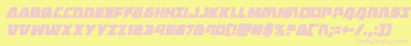 Eaglestrikecondital Font – Pink Fonts on Yellow Background
