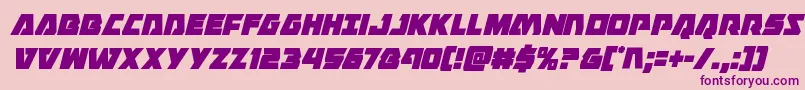 Eaglestrikecondital Font – Purple Fonts on Pink Background