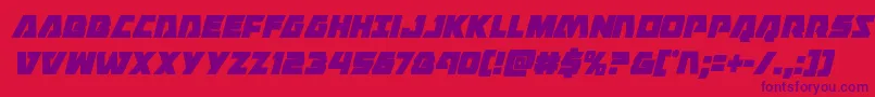 フォントEaglestrikecondital – 赤い背景に紫のフォント