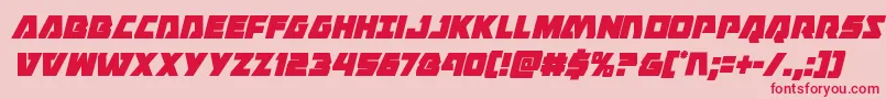 Eaglestrikecondital Font – Red Fonts on Pink Background