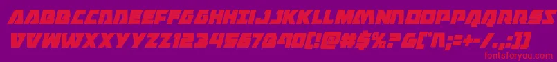 Шрифт Eaglestrikecondital – красные шрифты на фиолетовом фоне