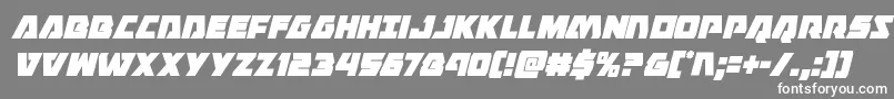 Eaglestrikecondital Font – White Fonts on Gray Background