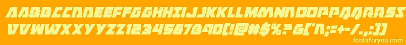 Eaglestrikecondital Font – Yellow Fonts on Orange Background