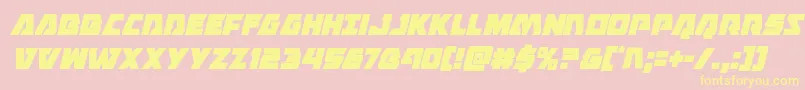 Eaglestrikecondital Font – Yellow Fonts on Pink Background