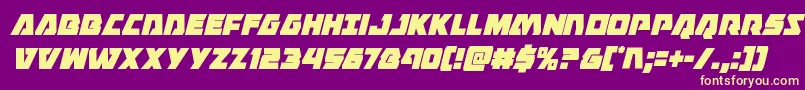 Eaglestrikecondital Font – Yellow Fonts on Purple Background