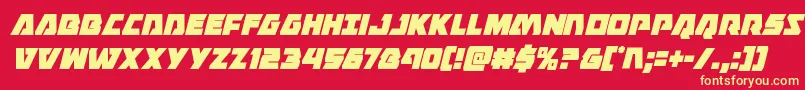 Eaglestrikecondital Font – Yellow Fonts on Red Background