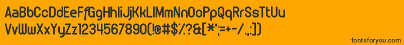 OffspringRemorse-Schriftart – Schwarze Schriften auf orangefarbenem Hintergrund