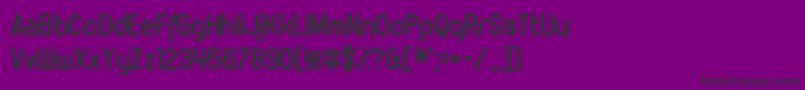 OffspringRemorse-fontti – mustat fontit violetilla taustalla