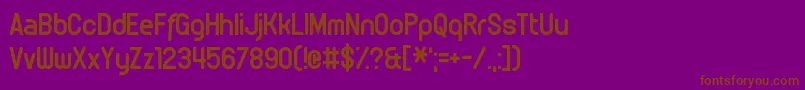 OffspringRemorse-Schriftart – Braune Schriften auf violettem Hintergrund