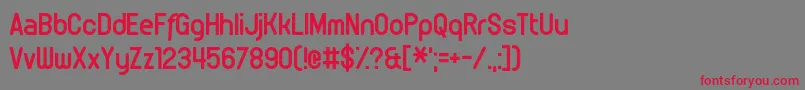 フォントOffspringRemorse – 赤い文字の灰色の背景