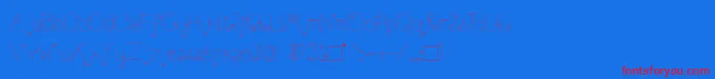 TwinkleFairy Font – Red Fonts on Blue Background
