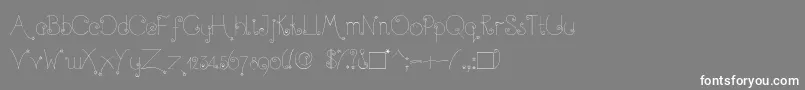 フォントTwinkleFairy – 灰色の背景に白い文字