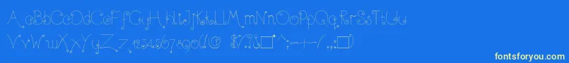 Шрифт TwinkleFairy – жёлтые шрифты на синем фоне