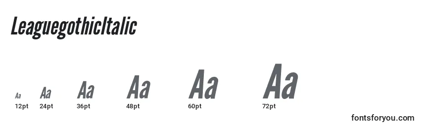 LeaguegothicItalic Font Sizes