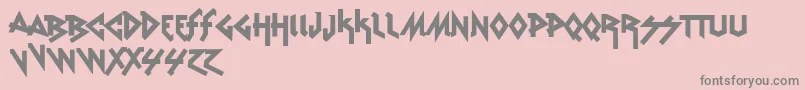 VtksRudeMetal Font – Gray Fonts on Pink Background