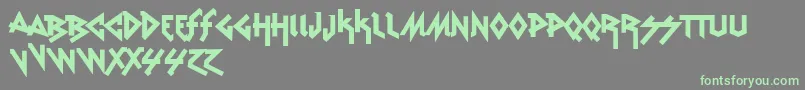 VtksRudeMetal Font – Green Fonts on Gray Background