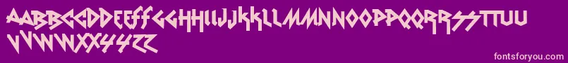VtksRudeMetal Font – Pink Fonts on Purple Background