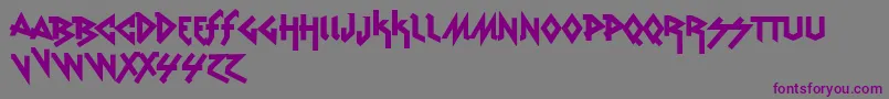 VtksRudeMetal Font – Purple Fonts on Gray Background