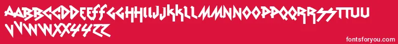VtksRudeMetal Font – White Fonts on Red Background
