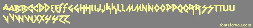 VtksRudeMetal Font – Yellow Fonts on Gray Background