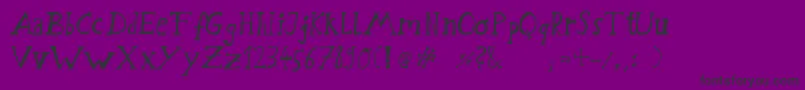 Czcionka Schwabstrasse – czarne czcionki na fioletowym tle