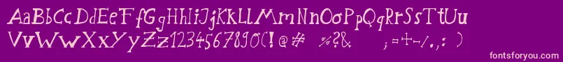 Schwabstrasse Font – Pink Fonts on Purple Background