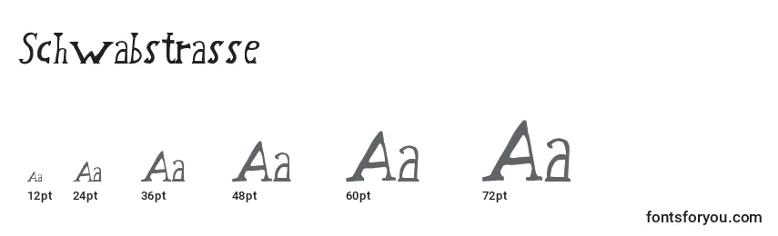 Размеры шрифта Schwabstrasse