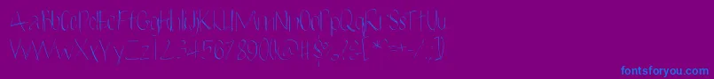 More about Alban Font Alban Font – Blue Fonts on Purple Background