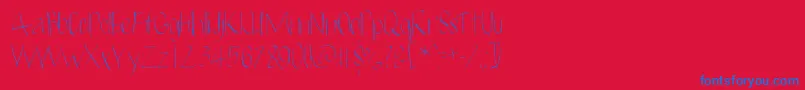 フォントAlban – 赤い背景に青い文字