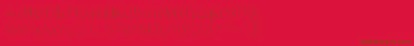 Alban Font – Brown Fonts on Red Background