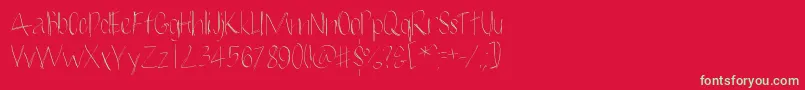 Alban Font – Green Fonts on Red Background