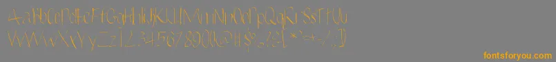 Alban-Schriftart – Orangefarbene Schriften auf grauem Hintergrund