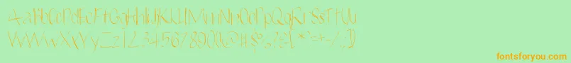 Alban Font – Orange Fonts on Green Background