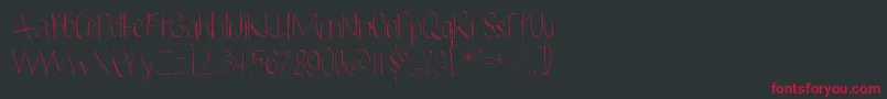 Шрифт Alban – красные шрифты на чёрном фоне