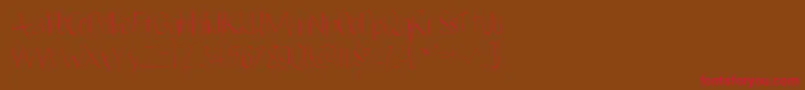 Alban Font – Red Fonts on Brown Background