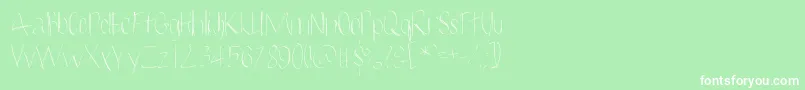 Alban Font – White Fonts on Green Background