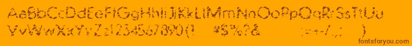 BlubbWebfont Font – Brown Fonts on Orange Background