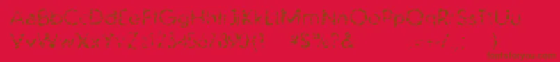 BlubbWebfont Font – Brown Fonts on Red Background