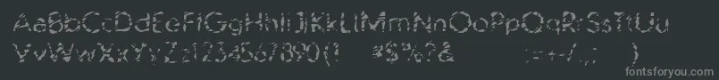Police BlubbWebfont – polices grises sur fond noir
