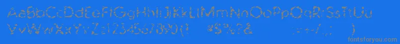 フォントBlubbWebfont – 青い背景に灰色の文字