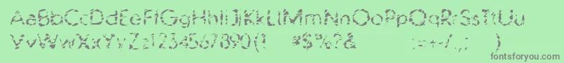 BlubbWebfont-Schriftart – Graue Schriften auf grünem Hintergrund