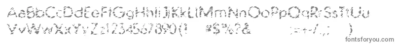 BlubbWebfont-Schriftart – Graue Schriften auf weißem Hintergrund
