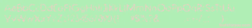 BlubbWebfont Font – Pink Fonts on Green Background