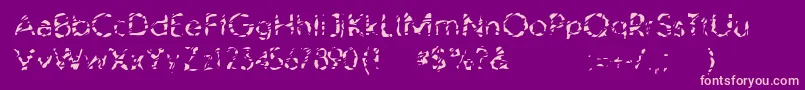 BlubbWebfont-fontti – vaaleanpunaiset fontit violetilla taustalla